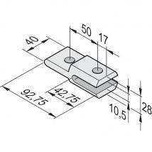 Verbindingsstuk Verlengpaal 50mm Gegalvaniseerd Voor Twist XL Aperto Sommer - Fabrikant: SOMMER