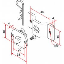 Tm2 Sup35 - Omega+sq.pin Support_1pc Faac - Fabriquant: FAAC
