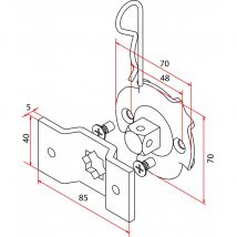 Tm2 Sup58 - Omega+sq.pin Support_1pc Faac - Fabricante: FAAC