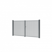 Cancello battente Barreaude Secur18-b2020 L3000 X H1500 Grigio Ral7016 - Produttore: 4M