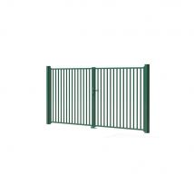 Portail Battant Barreaudé Secur18-b2020 L4000 X H1500 Vert Ral6005 - Fabriquant: 4M