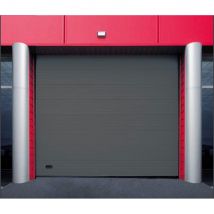 Industriële sectionaaldeur L 5m XH 4m Handmatig Kleur Grijs Ral 7016 Pro Serie V42 - Grijs - Fabrikant: 4M