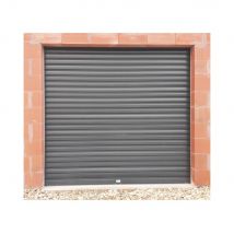 Cortina Metálica Gris Ral7016 Motorizada 220v Lamas Macizas 7/10 L4500 H4500 Premium - Gris Ral7016 - Fabricante: 4M