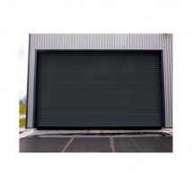 Metallischer Vorhang, Grau Ral7016, motorisiert, 380 V, massive Lamellen, 9/10 L9500 H4500 – Grau Ral7016 – Hersteller: 4M