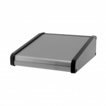Boitier / Pupitre De Table Alu 1,5 Mm / Côtés Abs Gris - 165 X 192 X 57/30 Mm