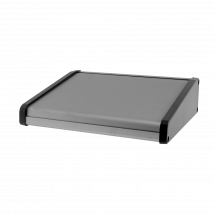 Boitier / Pupitre De Table Alu 1,5 Mm / Côtés Abs Gris - 215 X 192 X 57/30 Mm