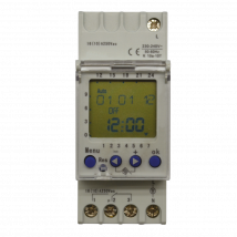 Horloge Digitale Hebdomataire Rail Din 2m 230v Ac 2 Contacts Inverseurs 58 Pas