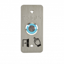 Bouton Poussoir Acier Inox D19mm Halo Bleu 12v Ac/dc Contact No+nc +ssp101