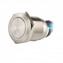 Bouton Poussoir Acier Inox D. 19 Mm Contact No+nc (f)