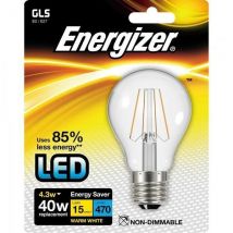 Energizer 4.3w ES LED Clear Filament GLS 2700k - S12862