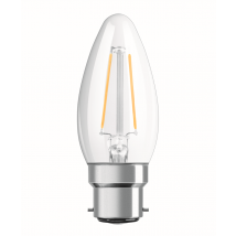 GE 2.5w B22 BC 2700k Clear LED Filament Candle Bulb - Extra Warm White