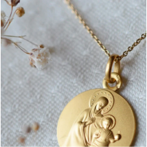 Médaille forçat rond - En Or - Laudate