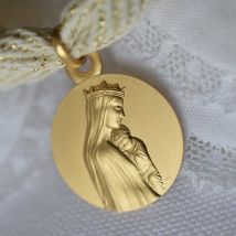 Médaille de baptême Notre-Dame de la Sagesse - En Or - Laudate