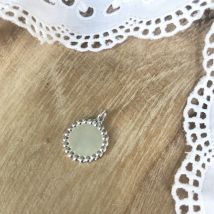 Pendentif Jeton perlé argent - En Argent - Laudate