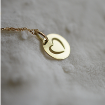 Pendentif Mini cœur ajouré - En Or - Laudate