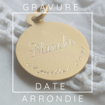 Médaille de Baptême Médaille de baptême Vierge de profil - En Or - Laudate