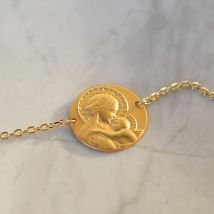 Médaille Douce mère or - En Or - Laudate