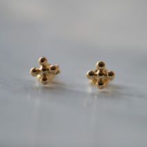 Boucles d'oreilles croix Laure or jaune