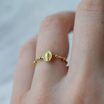 Bague ouverte dizainier miraculeuse en or - Laudate