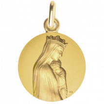 Médaille de baptême Notre-Dame de la Sagesse - En Or - Laudate