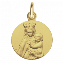 Médaille de Baptême Médaille de baptême Notre Dame de Toutes Grâces - En Or - Laudate
