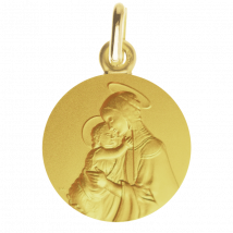 Médaille de Baptême Médaille de baptême Vierge de Botticelli - En Or - Laudate