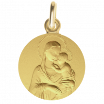 Médaille de Baptême en Or - Médaille Vierge de San Marco - Laudate