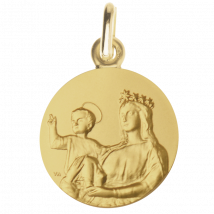 Médaille de Baptême Médaille de baptême Notre Dame de France - En Or - Laudate