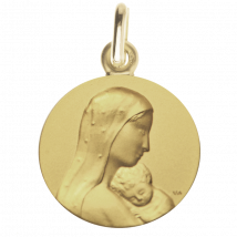 Médaille de Baptême Médaille de baptême Tendresse des Cieux - En Or - Laudate