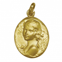 Médaille de Baptême Médaille de baptême Ange Laudate - En Or - Laudate