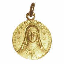 Médaille de baptême Ste Thérèse - En Or - Laudate
