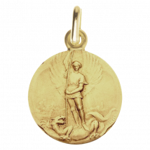 Médaille de Baptême Médaille de baptême Saint Michel - En Or - Laudate