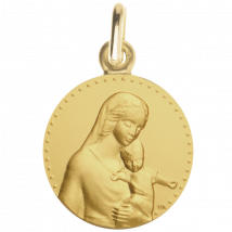 Médaille de Baptême Médaille de baptême Mère étoilée - En Or - Laudate