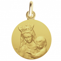 Médaille de Baptême Médaille de baptême Portrait de Notre Dame de Toutes Grâces - En - Laudate