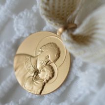 Médaille de Baptême Médaille de baptême Portrait de Saint Joseph protecteur - En - Laudate