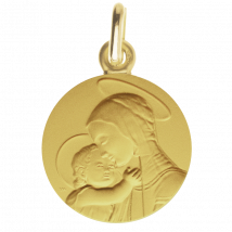 Médaille de Baptême Médaille de baptême Portrait de la Vierge de Botticelli - En - Laudate
