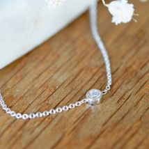 Bracelet Solitaire Diamant sur bracelet or blanc - En Or - Laudate