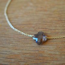 Bracelet Trèfle Quartz Fumé Marron - En Marron - Laudate