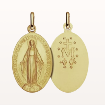 Médaille Miraculeuse à graver - En Or - Laudate
