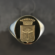 Chevalière Homme Ovale Or Jaune 15x13mm - Laudate