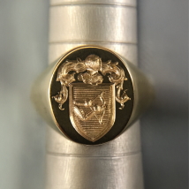 Chevalière Homme Ovale Or Jaune 17x14.5mm - Laudate