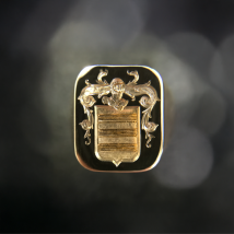 Chevalière Homme en Or - Carrée angles ronds - Laudate
