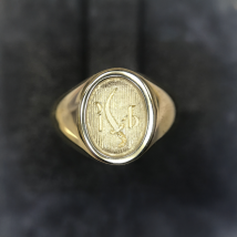 Chevalière Femme Ovale Or Jaune 9x7mm - Laudate
