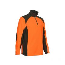 Polo polaire kaki/orange percussion l