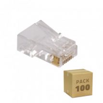 Pack 100 stuks RJ45 connector UTP -PC