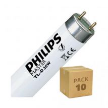 Pack 10 st PHILIPS fluorescentiebuizen Regelbaar T8 G13 36W 120 cm met tweezijdig Aansluiting -Verschillende opties