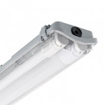 Waterdichte armatuur Slim Twee LED buizen 60 cm IP65 Aansluiting aan één zijde -No Flicker Helder Wit 3800K - 4200K