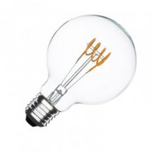 LED Lamp Filament E27 4W 130 lm G95 Dimbaar Spiral -Warm Wit 2000K - 2500K