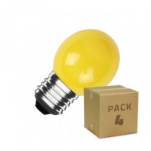 Pack 4 st LED Lampen E27 3W 300 lm G45 Geel -Geel