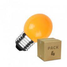 Pack 4st LED Lampen E27 3W 300 lm G45 Oranje -Oranje